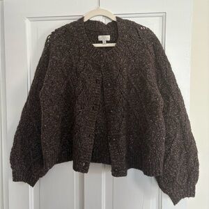 Lucky Brand Chunky Cable Knit Button Down Cardigan
